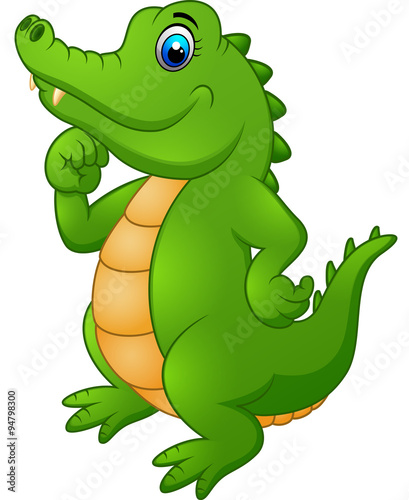 Cute cartoon crocodile
