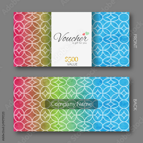 Modern Gift Voucher Template.