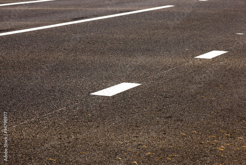 road markings . asphalt