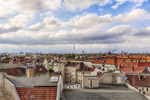 HDR panorama of Berlin with cloudscape