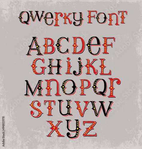 vintage quirky hand drawn font with mixed upper and lower case letters