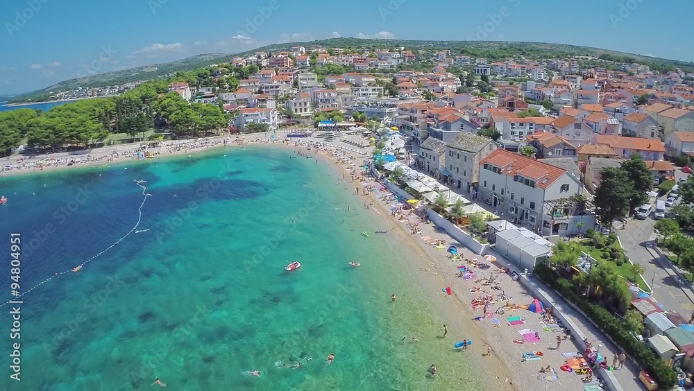 Primosten beaches aerial shot