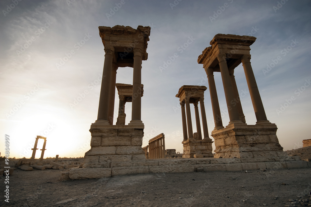 Ancient Roman time town in Palmyra, Syria