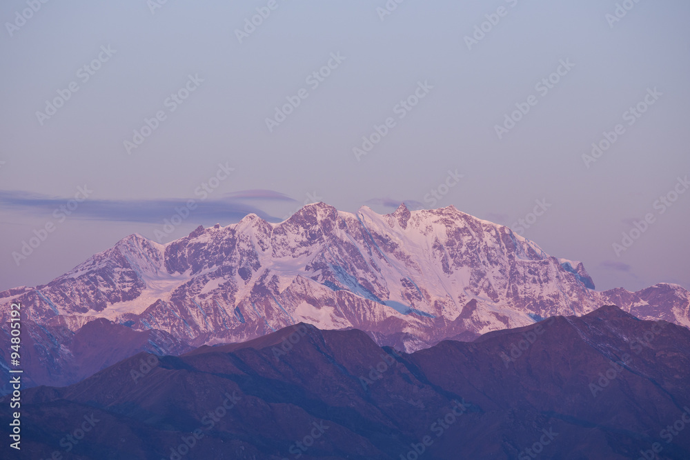 Monte Rosa bei Sonnenaufgang