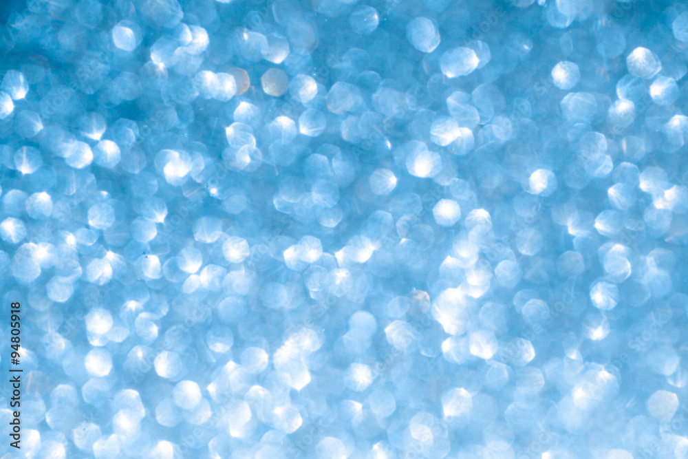 Blue bokeh christmas winter shiny abstract background