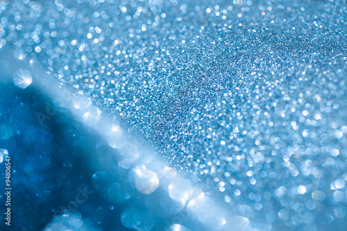 Blue bokeh shiny christmas abstract background