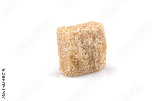brown sugar cube isolated