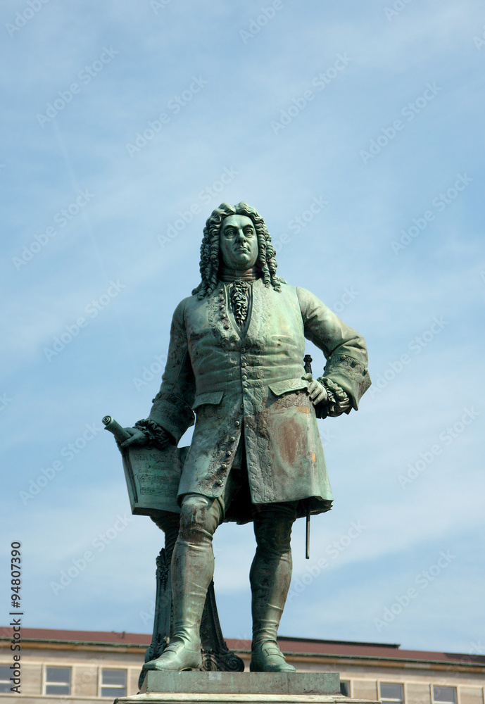 Naklejka premium Monument to George Frideric Handel, Halle (Saale), Germany