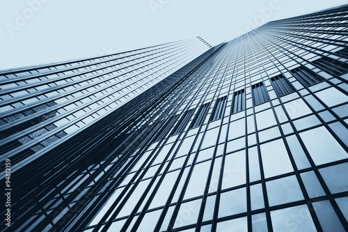 office buildings. Modern glass silhouettes on modern building.