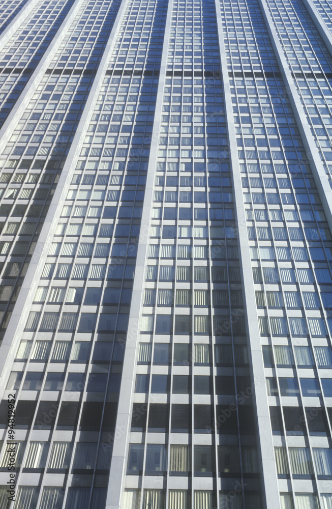 Exterior window patterns viewed from street level, Wall Street, NY Exterior window patterns viewed from street level, Wall Street, NY