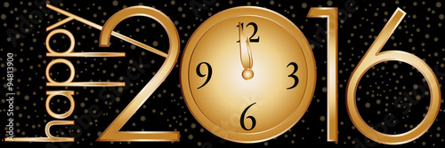 Happy 2016 black