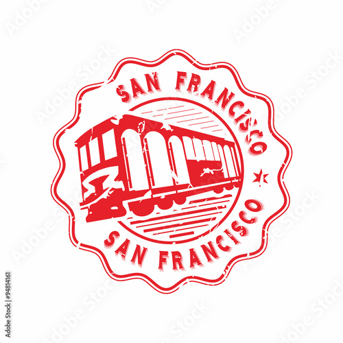 Photography Vector San Francisco Rubber bottle cap stamp
