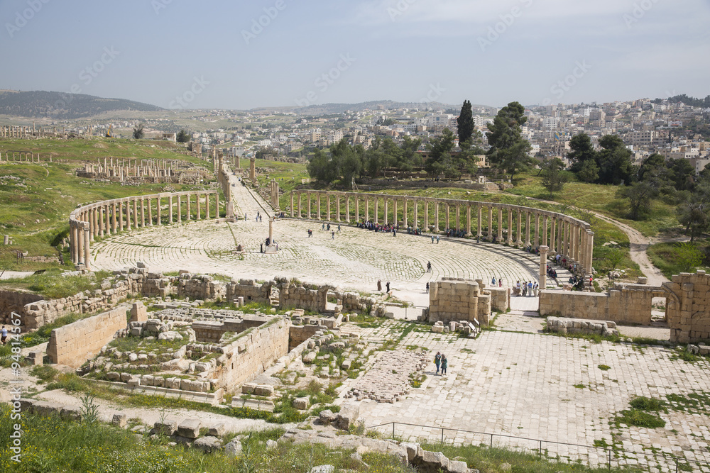 The old Roman city of Jerash