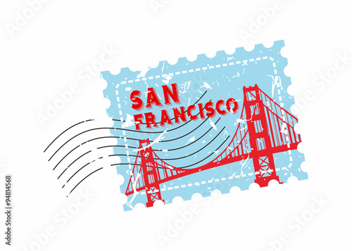 Photography Vector San Francisco Rubber mail stamp