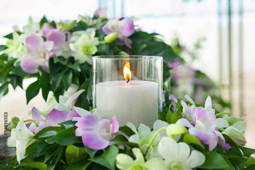 Floral arrangement on the beach. Floral arrangement on the beach.