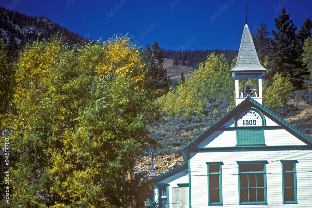 City Hall in ghost town of Tincup, CO
