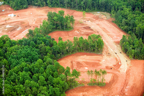 Clearing of land for housing development in Charlotte, North Carolina photo