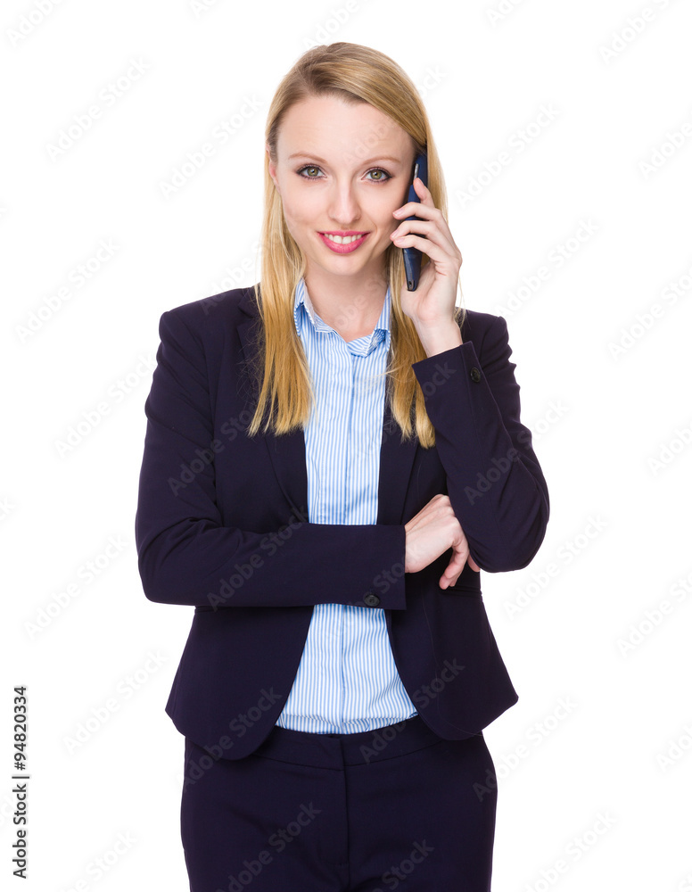 Young Businesswoman talk to cellphone Young Businesswoman talk to cellphone