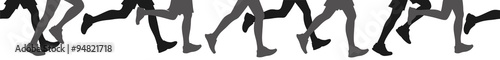 People jogging, can also be used as a continuous panoramic