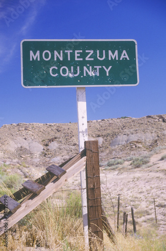 A sign that reads ÒMontezuma CountyÓ photo