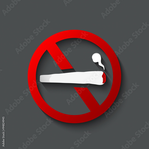 No smoking joint sign.Prohibited sign of no snoking joint
