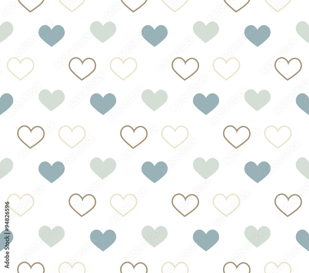 Romantic pattern with hearts. Vector illustration. Background Romantic pattern with hearts. Vector illustration. Background