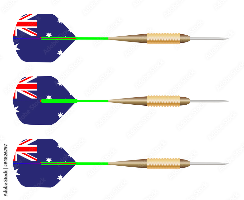 Australian Darts Flag Set