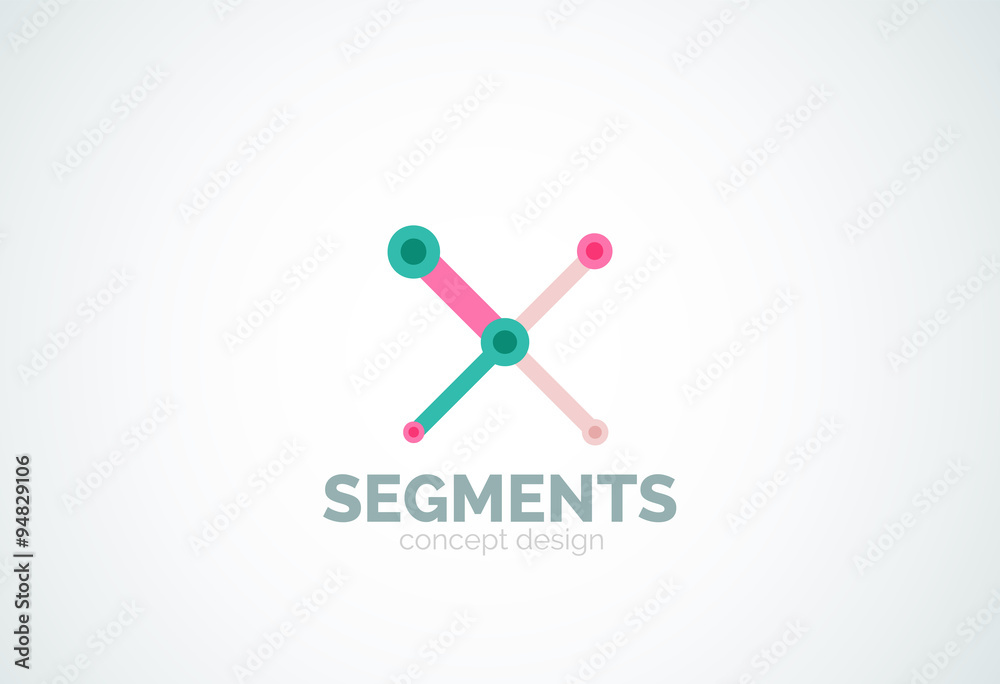 Vector outline minimal abstract geometric logo Vector outline minimal abstract geometric logo