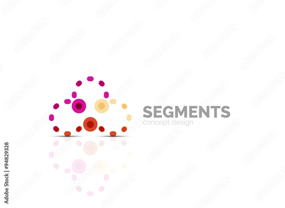 Vector outline minimal abstract geometric logo Vector outline minimal abstract geometric logo