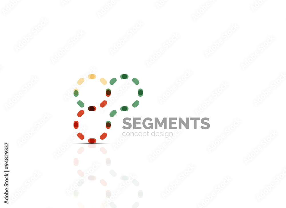 Vector outline minimal abstract geometric logo