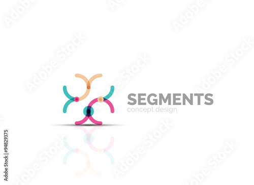 Vector outline minimal abstract geometric logo