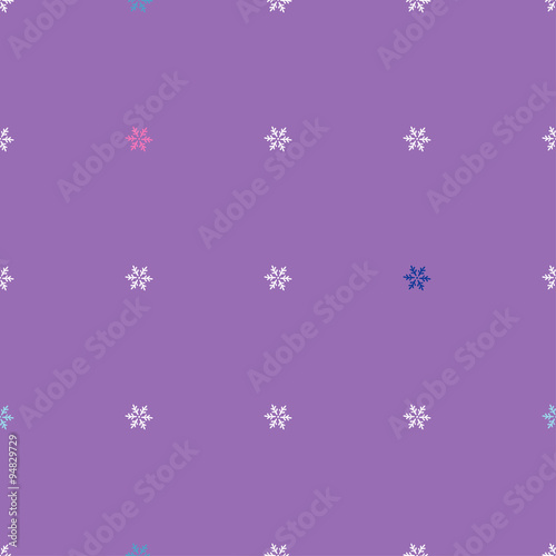 Seamless vector background with decorative snowflakes