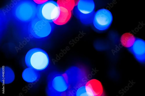 Defocussed bokeh of light spots