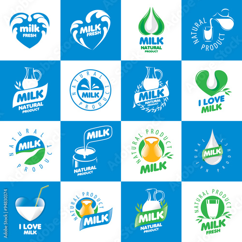 set of logos milk