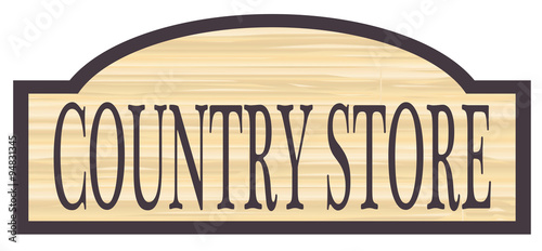 Wooden Country Store Sign