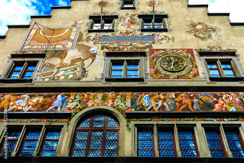 Das reich bemalte Rathaus in Lindau am Bodensee, erbaut 1422-36 photo