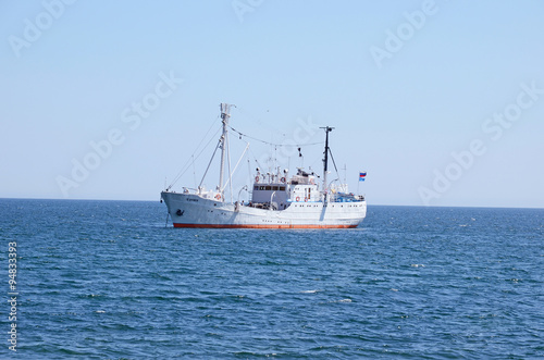 Baikal  Russia - July 26 2015  The research vessel G.Y. Vereschagin on Lake Baikal