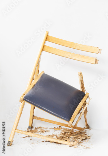 Damaged chair eaten by termite