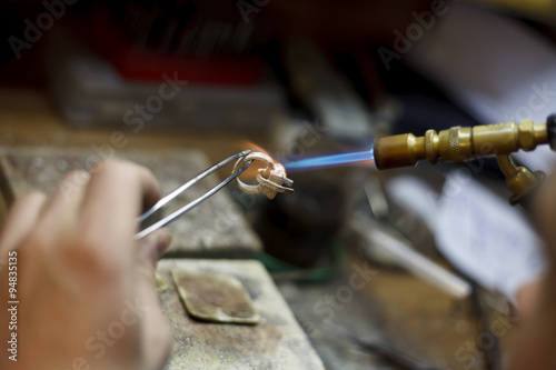 ewelry making close-up details of the production