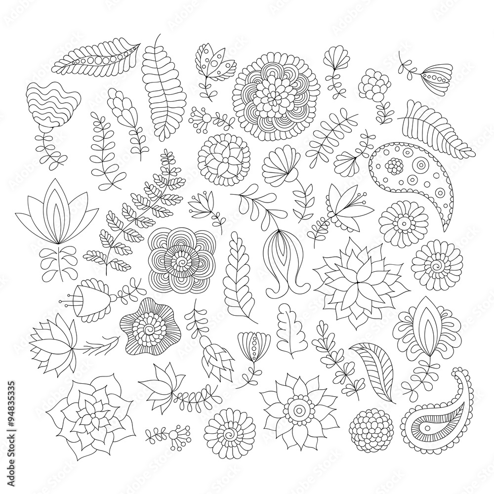 Doodle pattern black and white Doodle pattern black and white