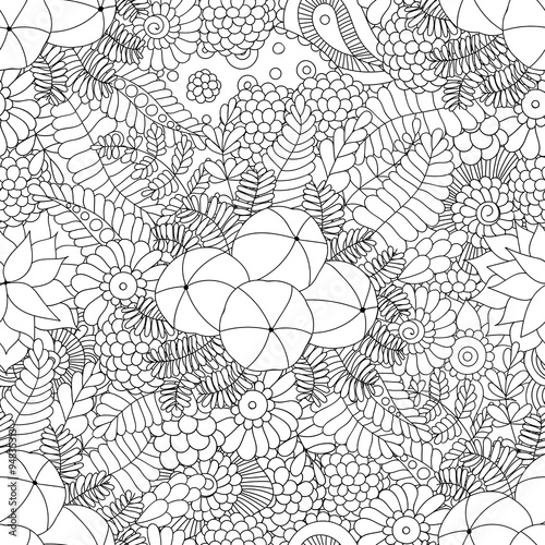 Amla doodle seamless pattern photo