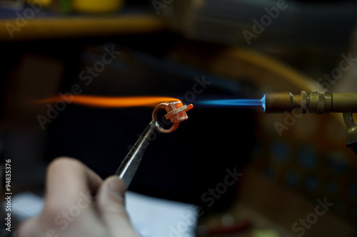 ewelry making close-up details of the production