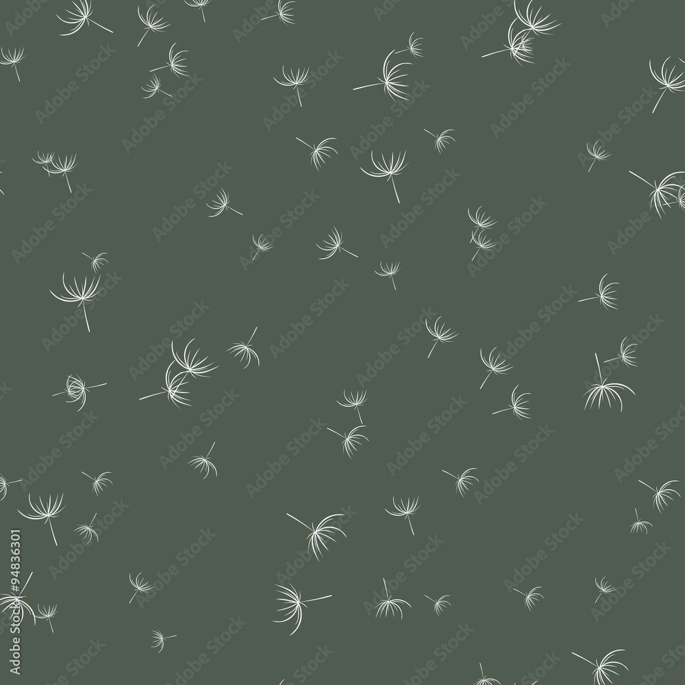 Abstract dandelions, vector seamless pattern Abstract dandelions, vector seamless pattern