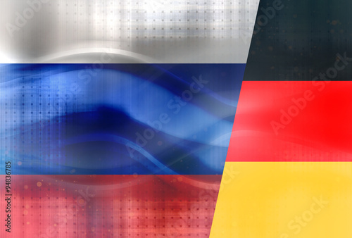 Modern Russia Germany Flags