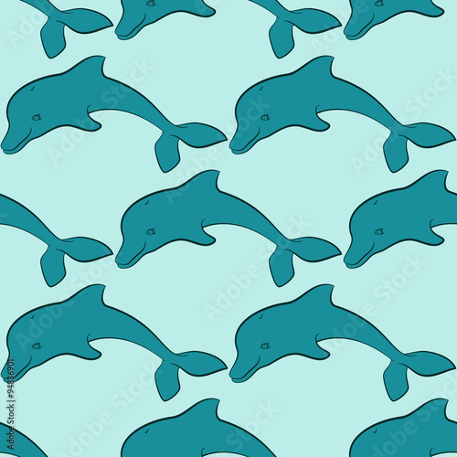 seamless dolphin pattern
