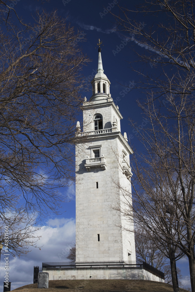 Dorchester Heights Memorial tower in Thomas Park, South Boston Massachusetts, USA, 03.16.2014 Dorchester Heights Memorial tower in Thomas Park, South Boston Massachusetts, USA, 03.16.2014