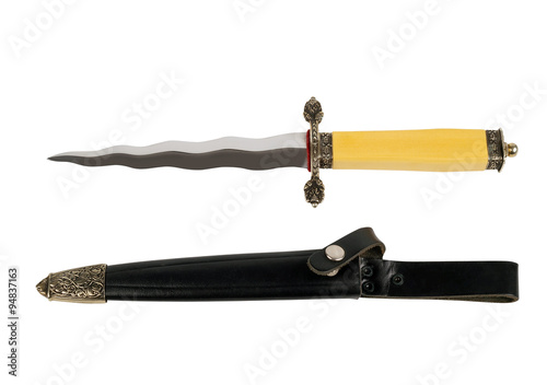 Kris dagger and scabbard photo