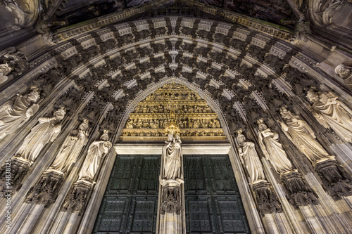 Tympanum of the Cathedral in Cologne, Germany a World Heritage Site photo