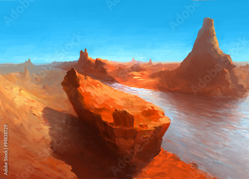 Red sandstone in Grand Canyon