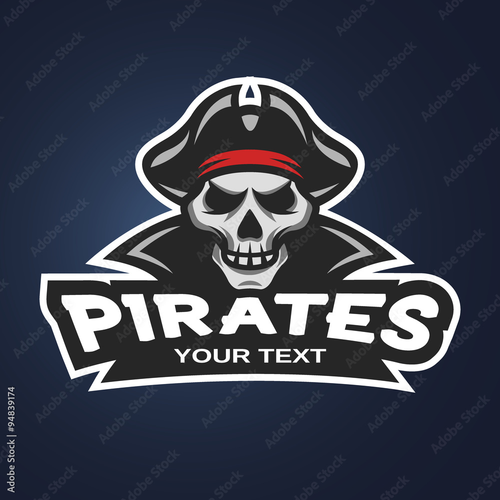 Skull pirates on a dark background. Skull pirates on a dark background.